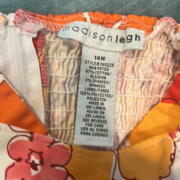 Madison leigh Dress Size 14W floral tropical - Picture 10 of 10